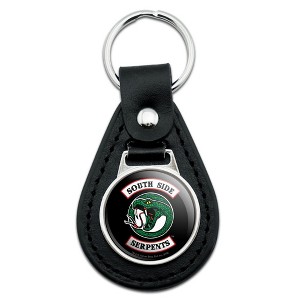 Riverdale South Side Serpents Black Leather Keychain - 1 of 4