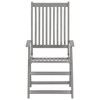 vidaXL Patio Reclining Chairs 2 pcs with Cushions Solid Acacia Wood - 4 of 4