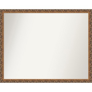 Amanti Art Antique Bronze Non-Beveled Wood Bathroom Wall Mirror - 1 of 4