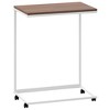 vidaXL Side Table with Wheels White 21.7 in.x13.8 in.x27.6 in. Engineered Wood - 2 of 4