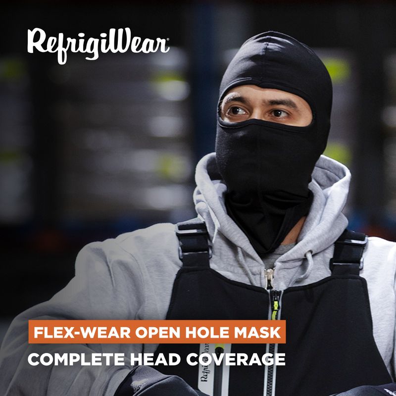RefrigiWear Flex-Wear Lightweight Lined Long Neck Open Hole Balaclava Face Mask, 2 of 6