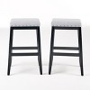 Modern Upholstered Backless Saddle Kitchen Stool,Set of 2-Christopher Knight Home - 2 of 4
