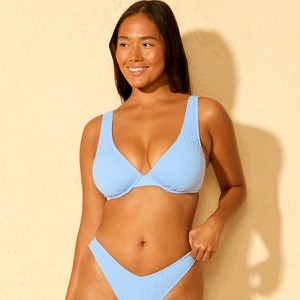 Women's Smocked Underwire Bikini Top - Wild Fable™ - 1 of 4