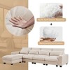 NicBex L-Shaped Feather Filled Sectional Sofa,Convertible Sofa Couch with Movable Ottoman for Living Room,Apartment,Office - image 4 of 4