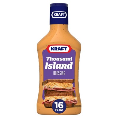 Kraft Thousand Island Dressing, 16 fl oz Bottle, Pack of 2