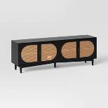 Organic Caned TV Stand for TVs up to 65" Black - Threshold™