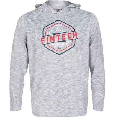 Fintech Fpf Badge Coastal Performance Uv Pullover Hoodie - Glacier Gray  Heather : Target