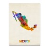 Trademark Fine Art -Michael Tompsett 'Mexico Watercolor Map' Canvas Art - 2 of 3