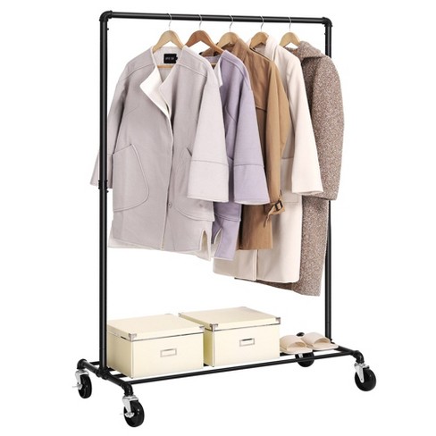 SONGMICS Heavy-Duty Clothes Rack, Clothing Rack for Hanging Clothes, Industrial Garment Rack on Wheels, Metal Frame, Commercial Display - image 1 of 4