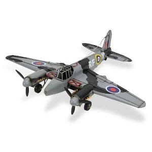 HomeRoots 4" Black and Gray Metal Hand Painted Model Airplane - 1 of 4