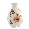 Home Decor Cottage Floral Vase  -  One Vase 4.0 Inches -  Footed Flowers  -   -  Dolomite  -  Multicolored - 2 of 3