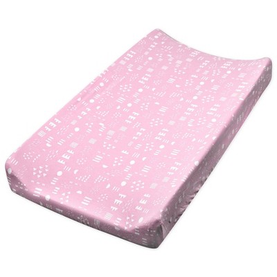 Honest Baby Organic Cotton Changing Pad Cover - Pattern Play Pink