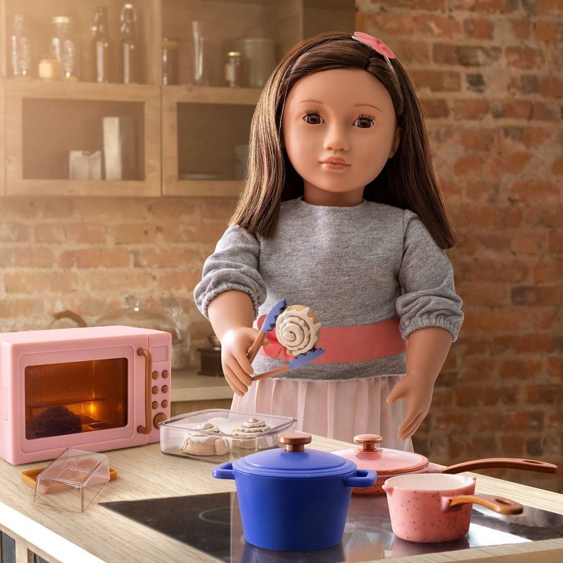 Our Generation In the Kitchen Microwave Accessory Set for 18&#34; Dolls, 3 of 9