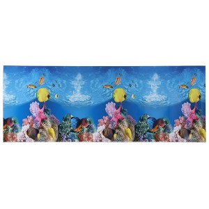 Unique Bargains Aquarium Background Poster Double-sided Aquarium Fish Tank Background Decorative Paper Sticker 1 Pc - 1 of 4