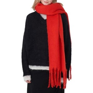 Zuppad Women Cashmere Feel Scarf, Soft Warm Winter Scarf for Cold Weather, Christmas Blanket Scarves Pashmina Shawl Wrap - 1 of 4