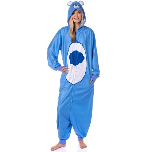 Care Bears Hooded Union Suit Men s Grumpy Bear Costume Pajama xxs xs Blue Target