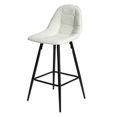 TiramisuBest 2-Piece Swivel Bar Stools, AdjusTable Upholstered with Woven Back & Footrest, Silver Chrome for Kitchen Island