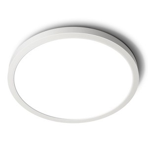 Itopfox LED Flush Mount Ceiling Light Fixture, 5000K Daylight White, 2400LM, Round Flat Light for Bedroom, Non-Dimmable - 1 of 4