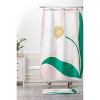 Deny Designs Martza Lisa Single Abstract Flower Memory Foam Bath Mat Green/White - 4 of 4