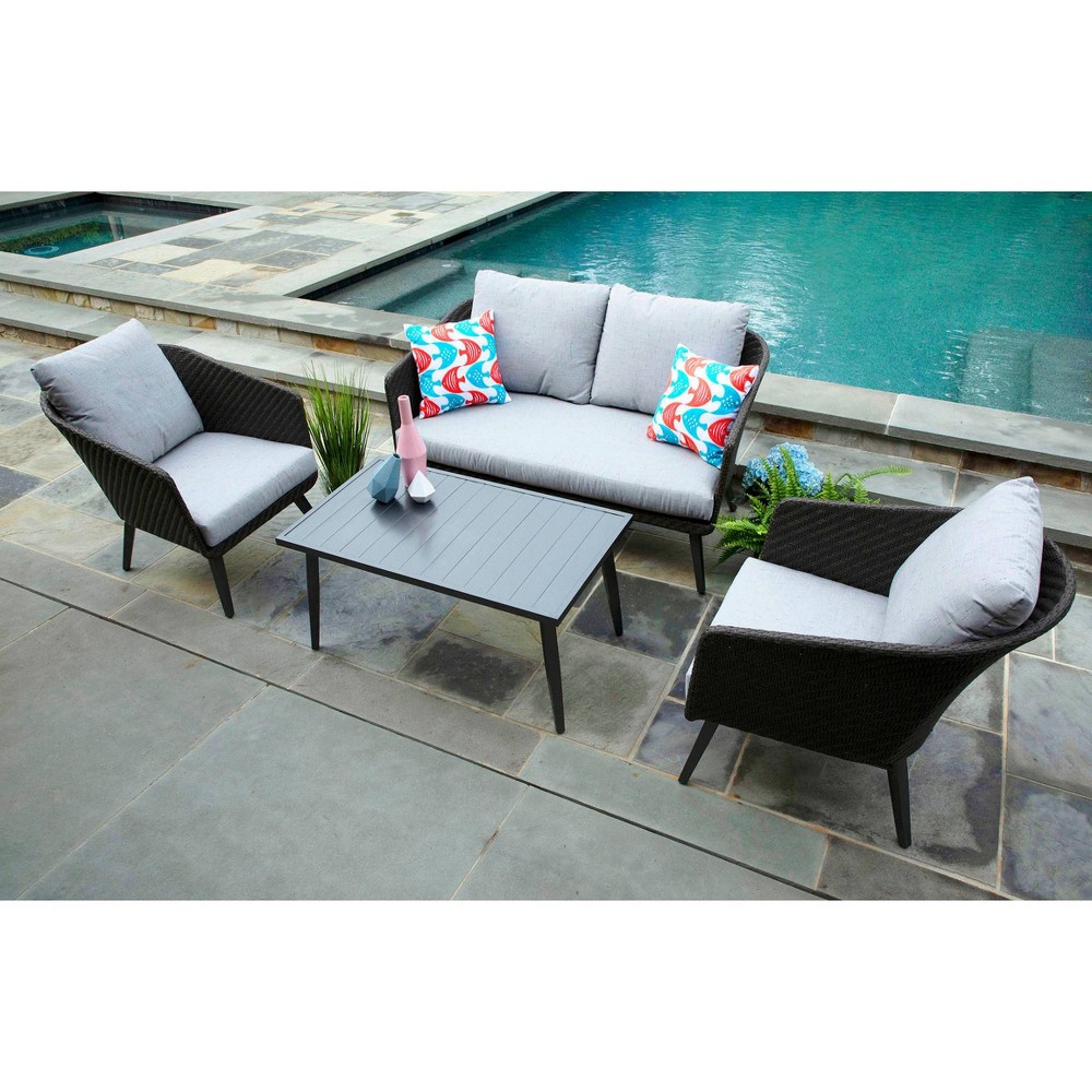 UPC 811758030023 product image for Willow 4pc Sunbrella Deep Seating Set Gray - Canopy Home and Garden | upcitemdb.com