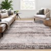 Washable Chenille Floral Print Bedroom Living Room Rugs, Non Slip Stain Resistant Large Dining Room Rugs, Retro Accent Home Decor Carpet - 4 of 4