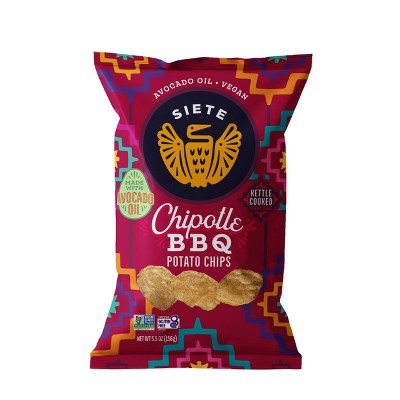 Siete Chipotle Bbq Kettle Cooked Potato Chips - 5.5oz : Target