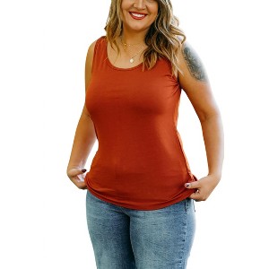 Women's Scoop Neck Knit Tank - Multiples - 1 of 4