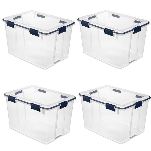 Sterilite 4 Sets Of 116 Quart And 6 Sets Of 18 Quart Heavy-duty Stackable  Clear Latch Lid Storage Container Tote For Home Organization : Target