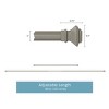Hastings Home 66-120" Gray Curtain Rod with Square Finials - 2 of 4