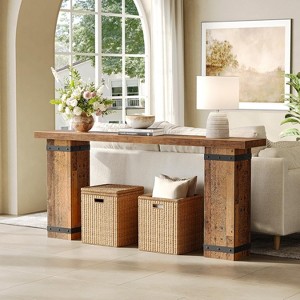 Tribesigns 70.9-Inch Couch Table Behind Sofa, Decorative Rivets, Farmhouse Narrow Long Console Table, for Living Room, Entry, Hallway. - 1 of 4