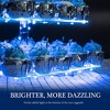 Hachikiko 4 Tier Acrylic Cupcake Stand with Blue LED Light String - Large Cupcake Tower for Weddings, Birthdays, Afternoon Tea，Pastry Display Holder - 4 of 4