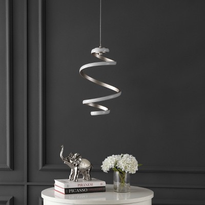11" Silver Modern Minimalist Aluminum LED Pendant Light