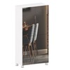 Vynxaria White 8-Tier Shoe Cabinet with Mirrored Door for Entryway - 4 of 4