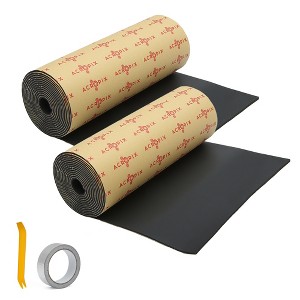 Unique Bargains Sound Deadening Mat Car Heat Damping Pad 157mil 18sqft 15.7"x165.3" Black - 1 of 4
