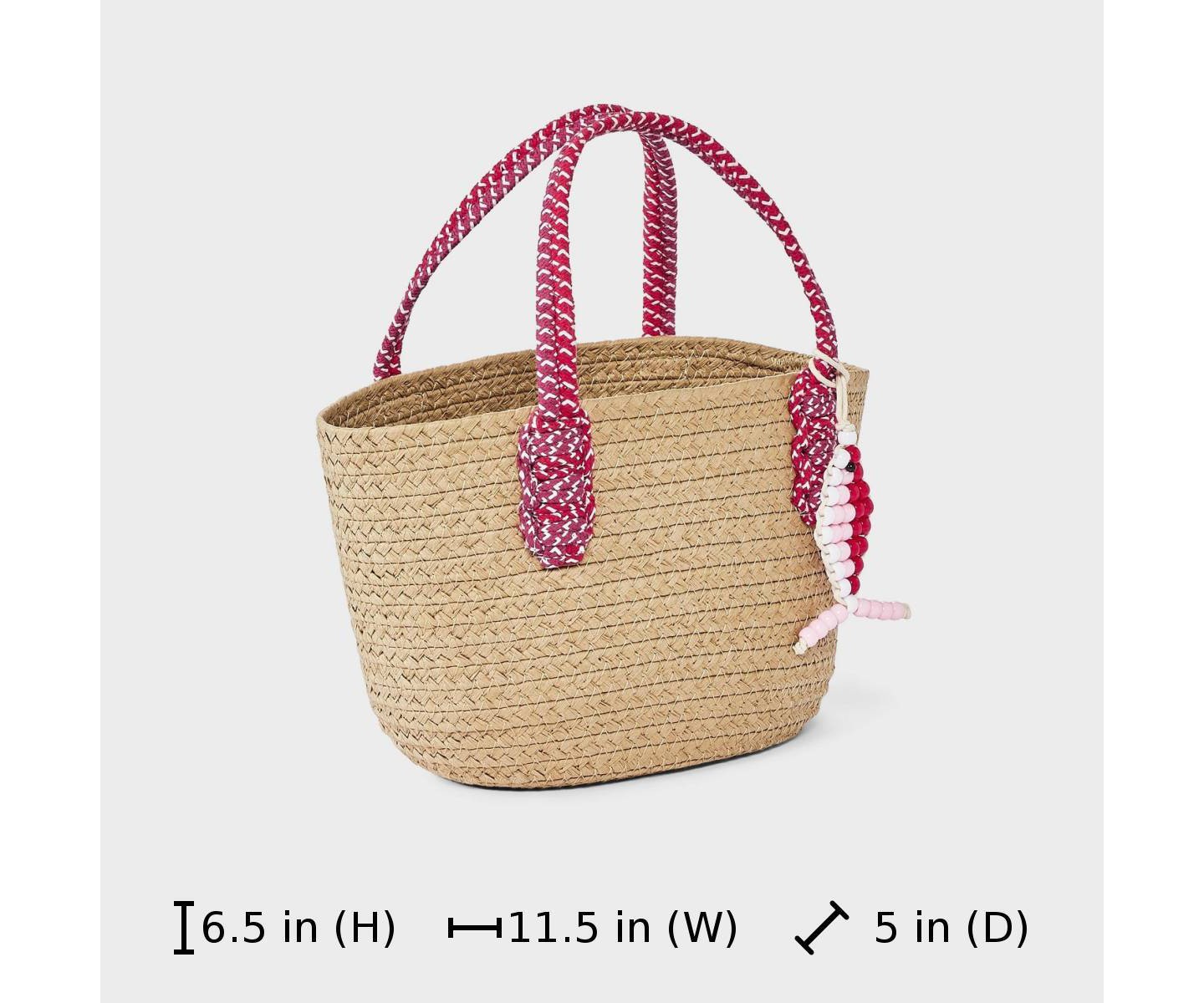 Сумка Universal Thread Straw Mini Tote Handbag with Fish Charm — фото 6