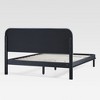 Saracina Home Contemporary Solid Wood and Curved Fabric Headboard Bed Black/Gray - 3 of 4