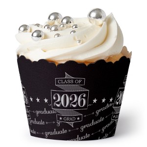 Big Dot of Happiness Graduation Cheers - 2026 Graduation Party Cupcake Wrappers - Set of 12 - 1 of 4