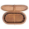Storied Home Modern Decorative Oval Woven Rattan Storage Boxes, Set of 2 Sizes, Dark Brown Finish - 4 of 4