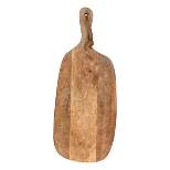 Natural Wood & Leather Small Cutting Board - Foreside Home & Garden