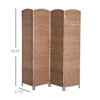 NicBex Room Divider Folding Wicker Privacy Screen with Wood Legs Partition for Home & Office - 3 of 4