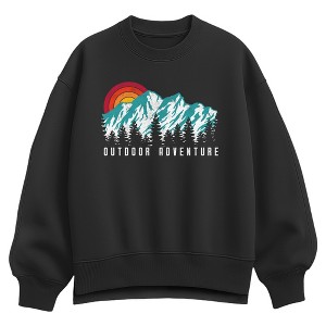 T*U様 UNUSED 22AW US2268 crewneck sweatsh Women's - Instant Message - Outdoor Adventure Oversized Fleece