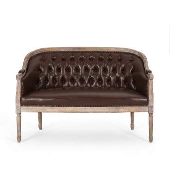 Faye Traditional Tufted Upholstered Loveseat - Christopher Knight Home