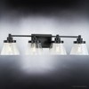 Urban Ambiance Luxury Traditional Bath Light 7.75''H x 33.5''W,  Midnight Black Finish,  Pawtucket Collection, UHP3998 - 4 of 4