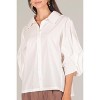 Women's Poplin Balloon Sleeve Button Down Shirt - P.CILL - 2 of 4