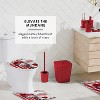 Hearth & Harbor Red Bathroom Set, Christmas Bathroom Sets, 6PC Bathroom Accessories Set, XMAS Bathroom Décor with Toilet Trash Can & Soap Dispenser - 2 of 4