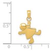 Black Bow Jewelry 14k Yellow Gold Little Girl Charm or Pendant, 13mm - 4 of 4