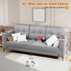 Couches for Living Room, 83'' Minimalist Comfy Teddy Fleece Small Sofa with Convenient Side Pockets - 4 of 4