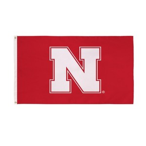 NCAA University of Nebraska Flag with Grommets, 3'x5' Nebraska Cornhuskers Outdoor College Flags & Banners for Garden Patio Indoor Wall Décor - 1 of 4