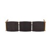 Cambria Outdoor 3 Seater Wicker Bench - Teak/Brown - Christopher Knight Home: Acacia Wood Frame, Iron Hardware, Water-Resistant - 4 of 4