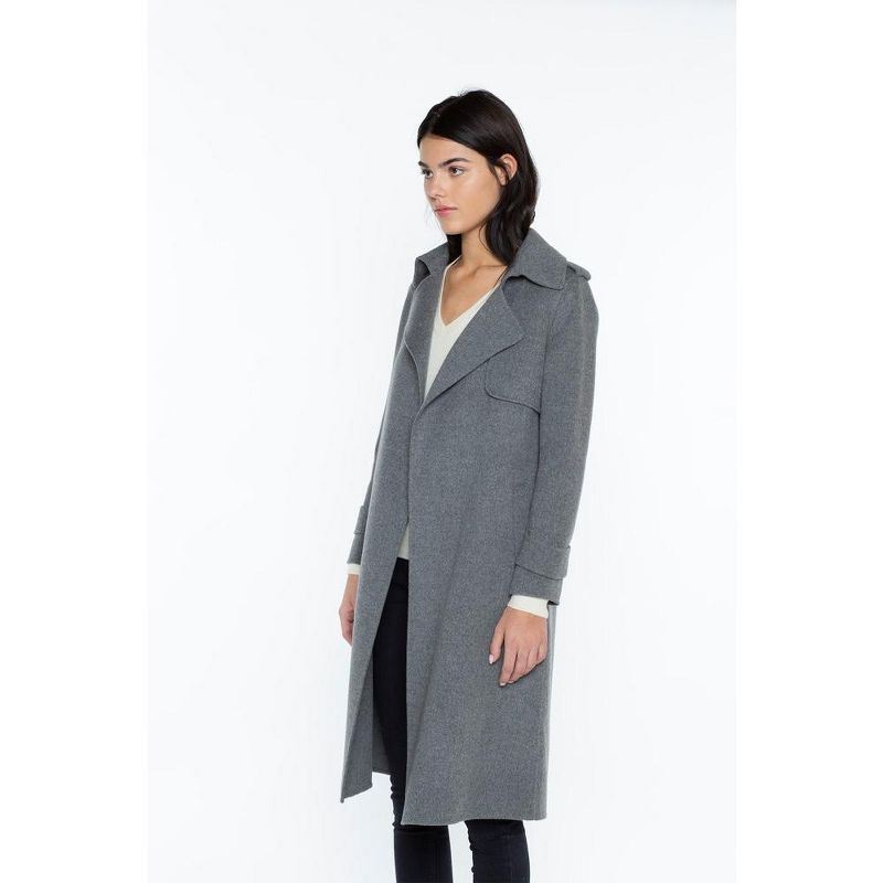 JENNIE LIU Women's Cashmere Wool Double-faced Overcoat, 3 of 5